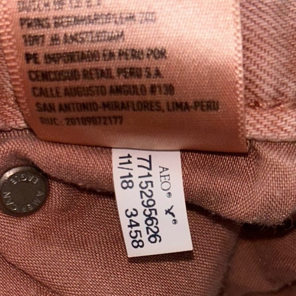 American Eagle Jeans Wide Leg Cropped Raw Hem Hidden Button Fly High Rise Denim - Picture 9 of 16